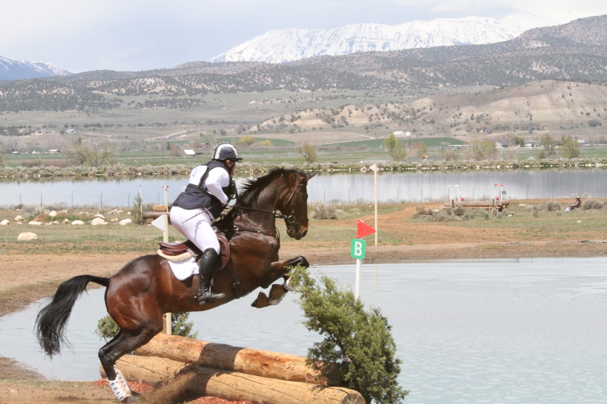 Outdoor jumping competition at the equestrian center.