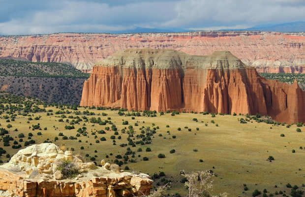 Monolith formations in Cathedral Valley, Capitol Reef