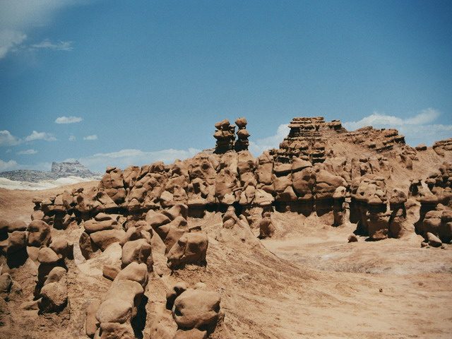 Mushroom-shaped rock formations at Goblin Valley State Park