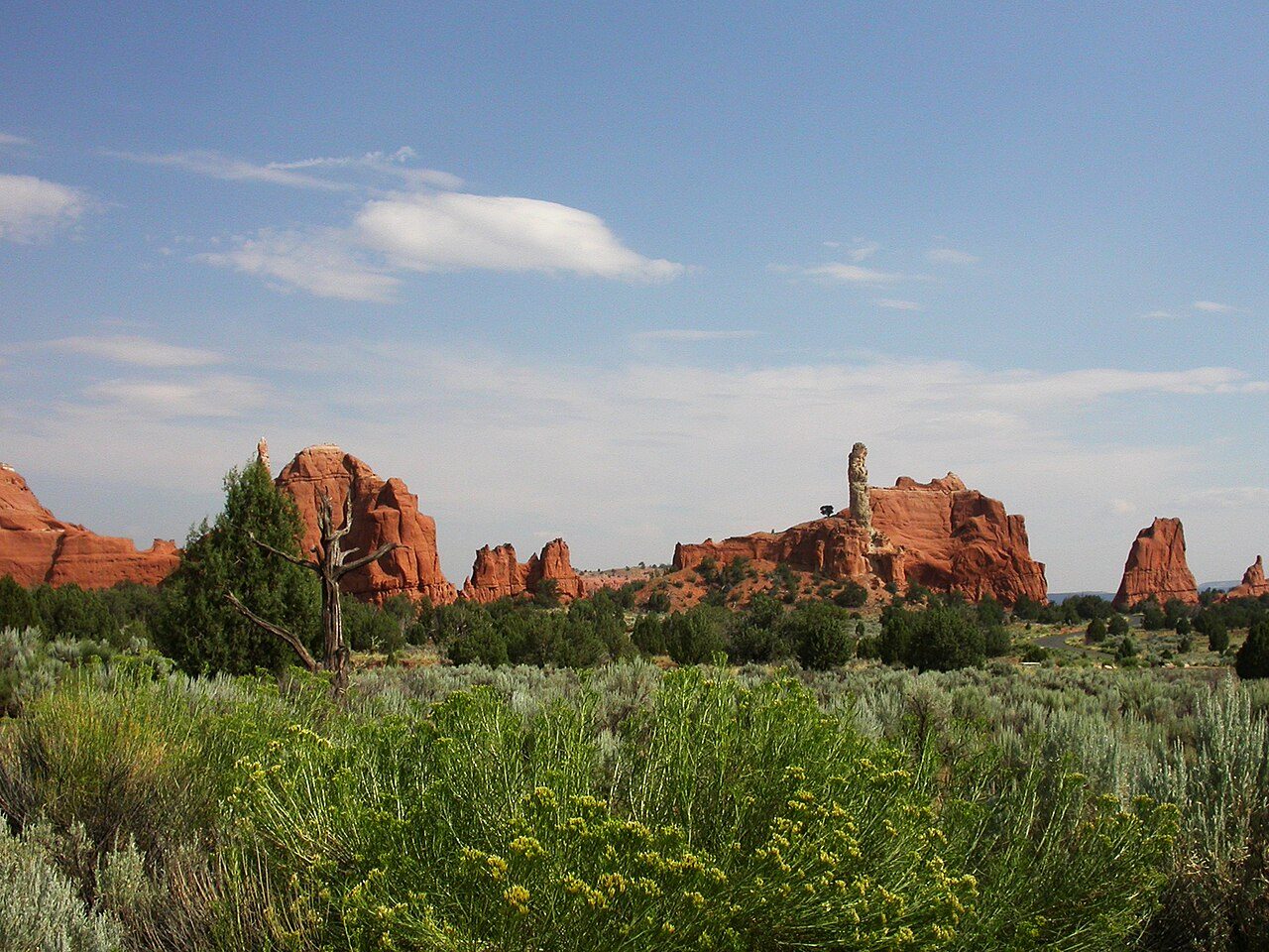 Red rock spires and open sky at Kodachrome Basin State Park