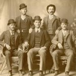 black and white photo of butch cassidy and gang