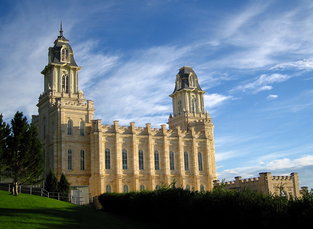 The Manti Utah Temple on Temple Hill, where the Mormon Miracle Pageant was performed