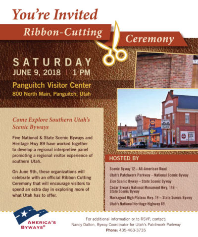 Press Release Panguitch Panel Ribbon Cutting June 9, 2018